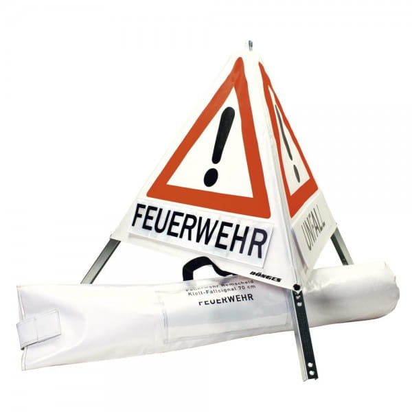 Klett-Faltsignal, 700 mm, Tagesleuchtfarbe, ohne Schilder