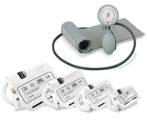 BOSO KI Blutdruckmessgeräte Set mit 5 Manschetten S bis XL
