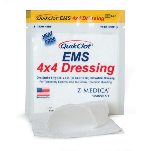 QuikClot EMS Dressing - 10 x 10 cm Kompresse