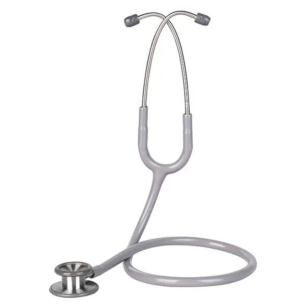 Arzt-Stethoskop - Doppelkopf - grau -Edelstahl